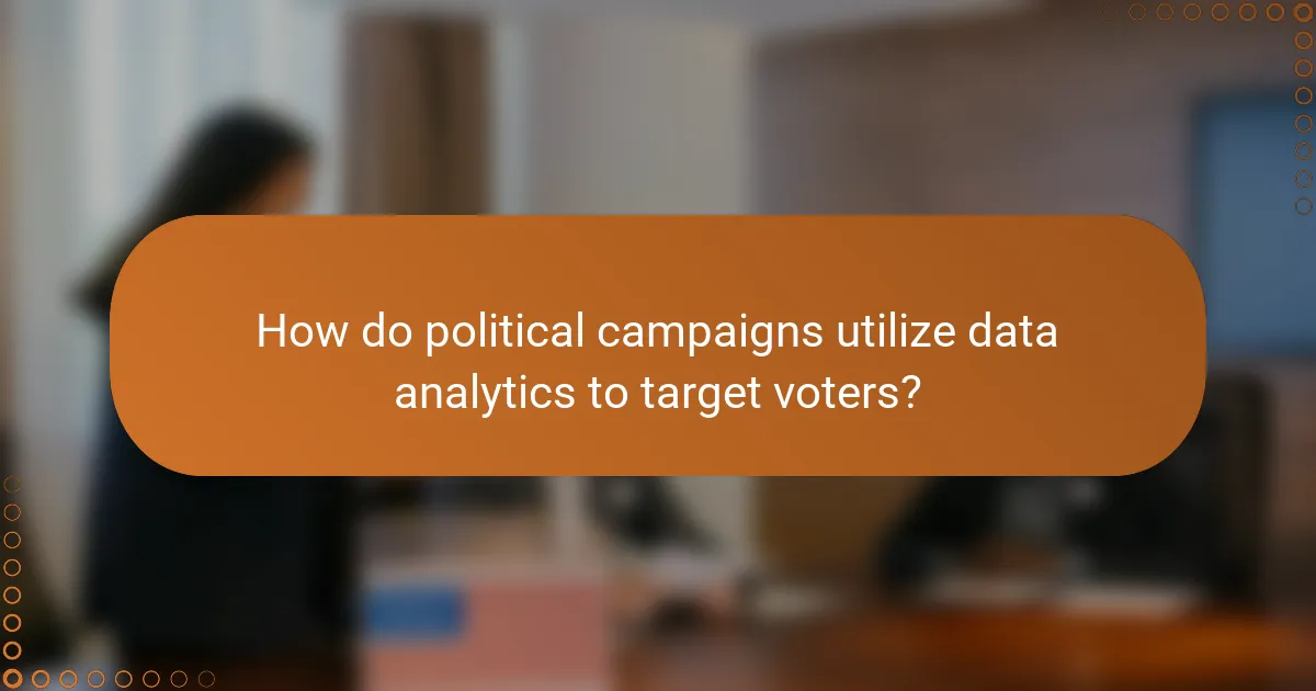 How do political campaigns utilize data analytics to target voters?