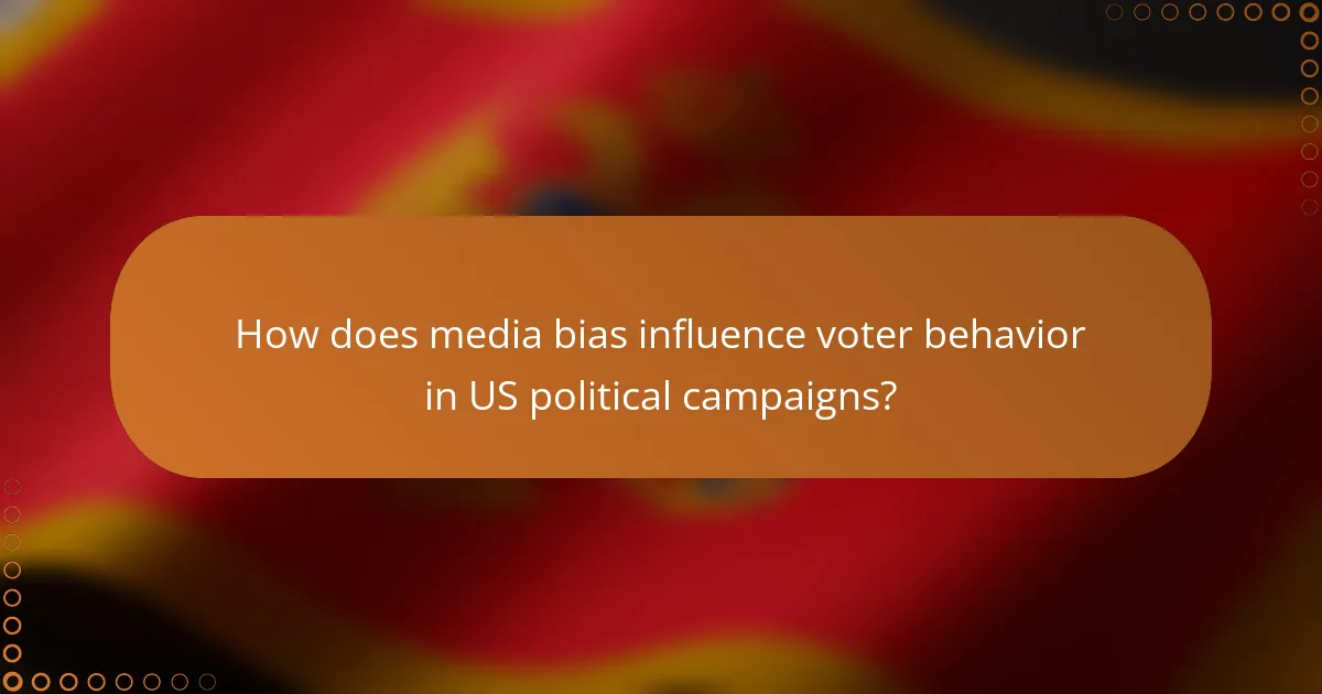 How does media bias influence voter behavior in US political campaigns?