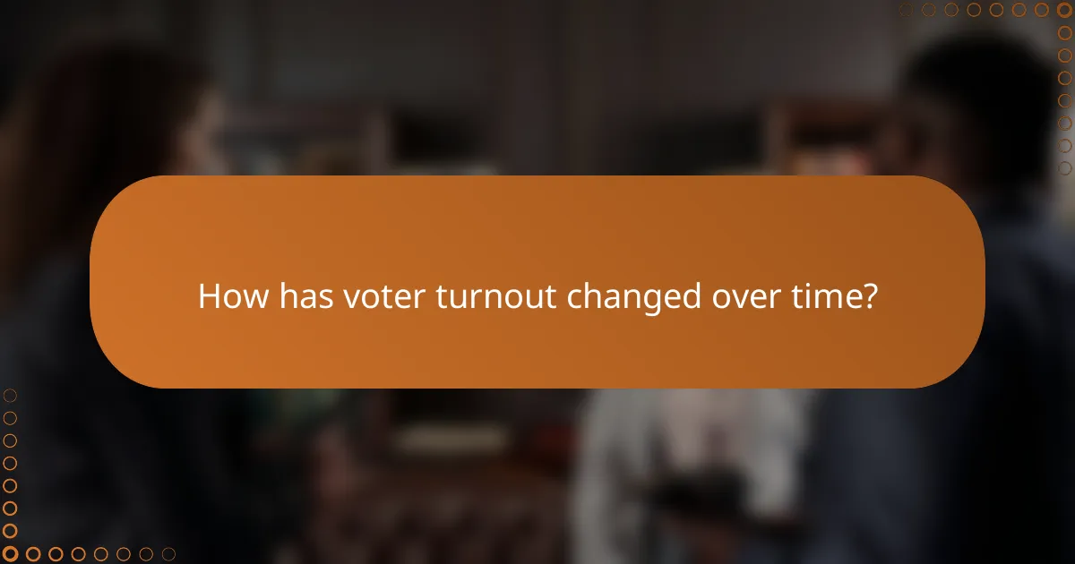 How has voter turnout changed over time?