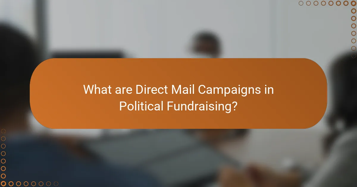 What are Direct Mail Campaigns in Political Fundraising?