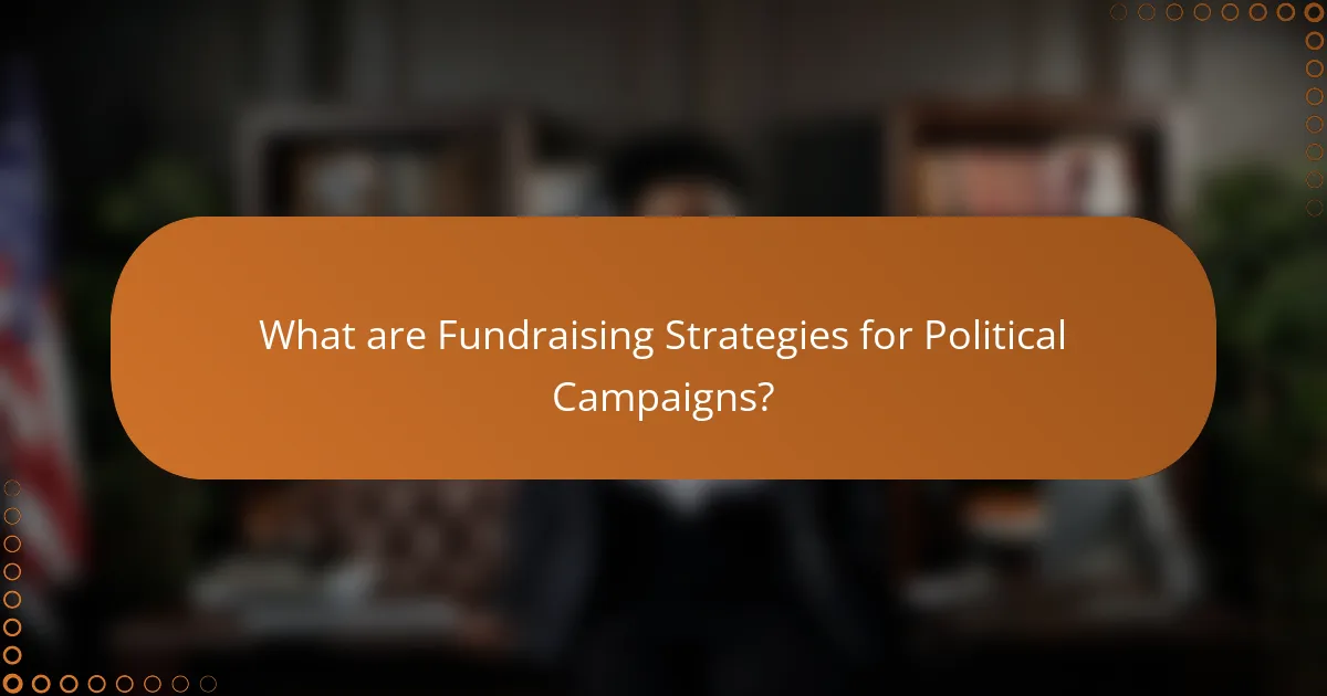 What are Fundraising Strategies for Political Campaigns?