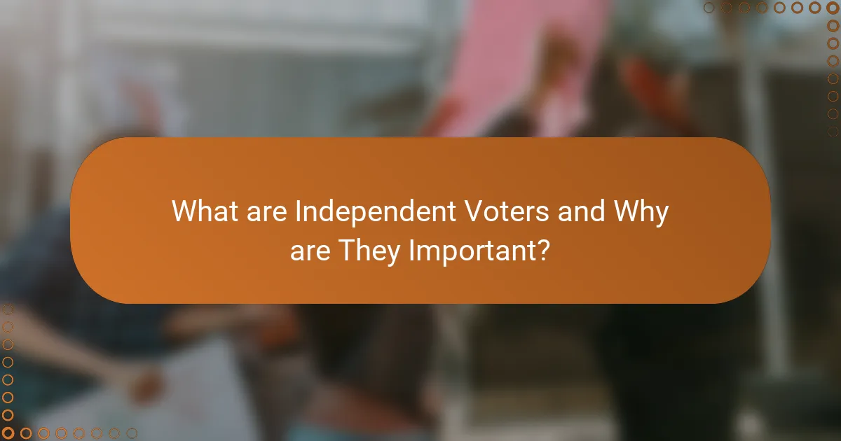 What are Independent Voters and Why are They Important?