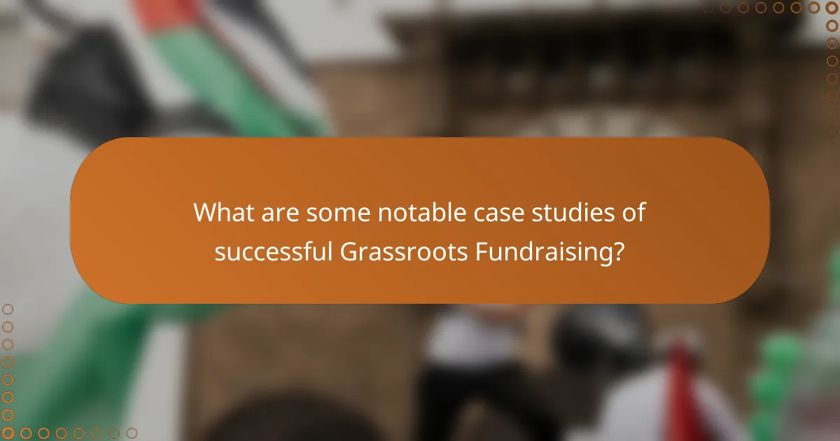 What are some notable case studies of successful Grassroots Fundraising?