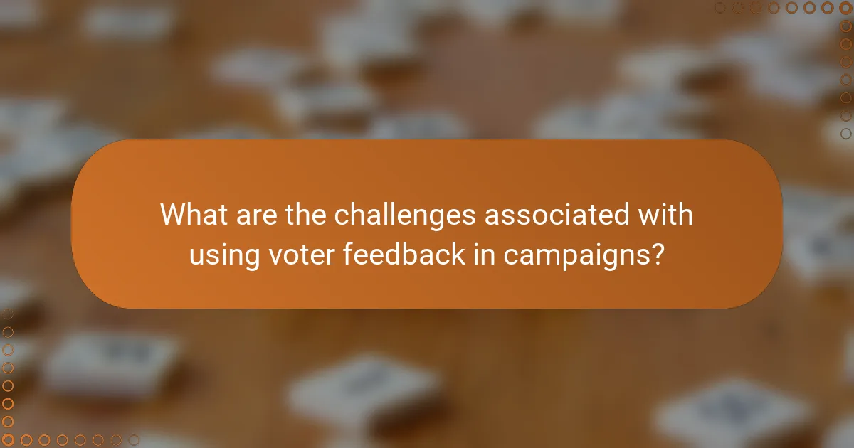 What are the challenges associated with using voter feedback in campaigns?