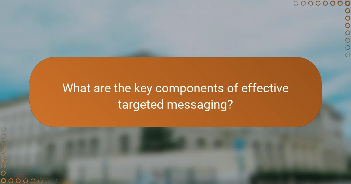 What are the key components of effective targeted messaging?
