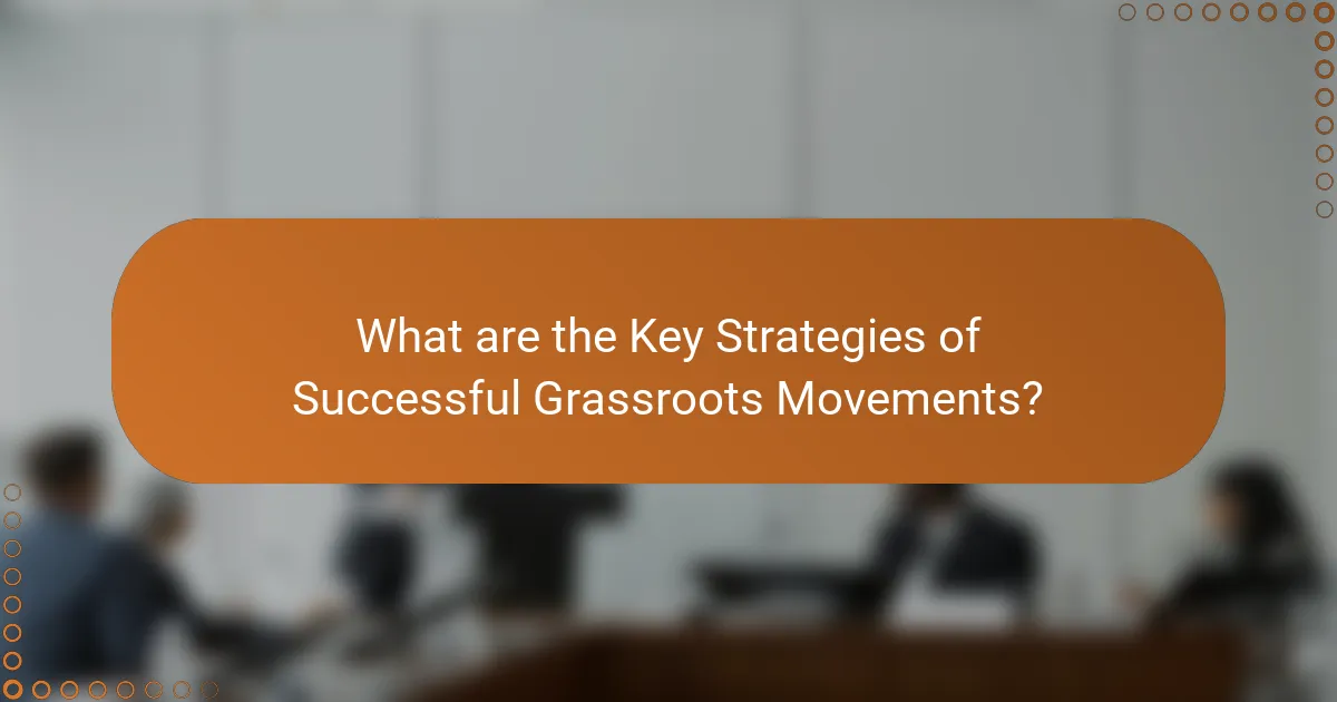 What are the Key Strategies of Successful Grassroots Movements?