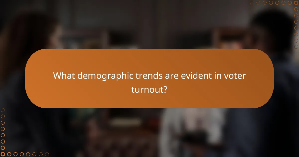 What demographic trends are evident in voter turnout?