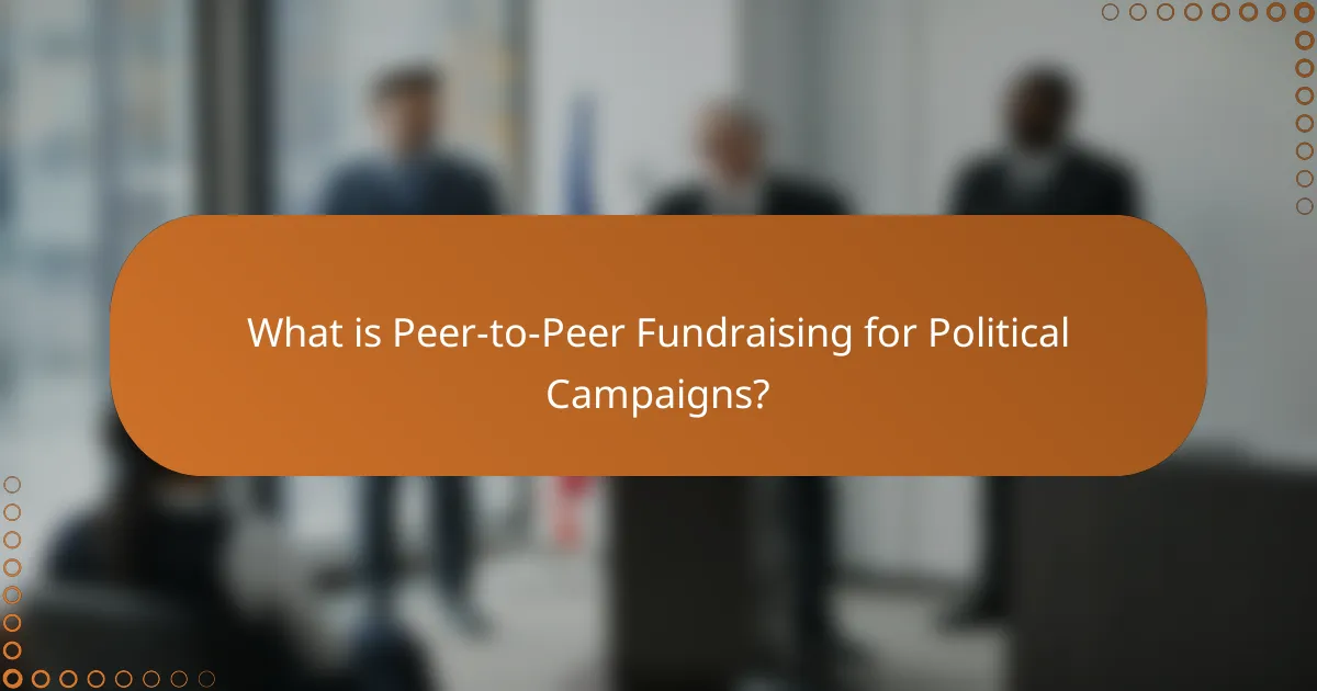What is Peer-to-Peer Fundraising for Political Campaigns?