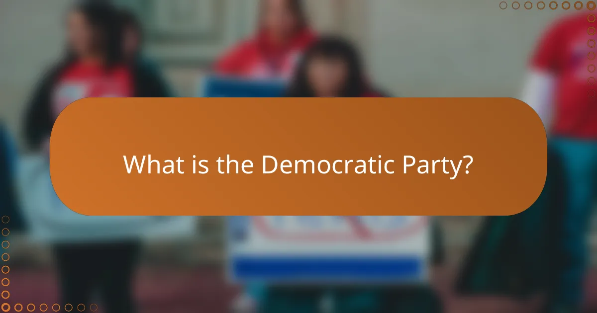 What is the Democratic Party?