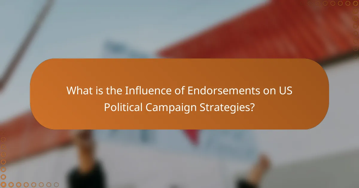 What is the Influence of Endorsements on US Political Campaign Strategies?