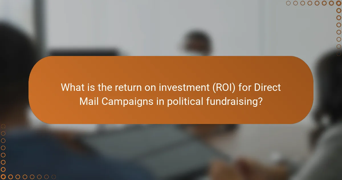 What is the return on investment (ROI) for Direct Mail Campaigns in political fundraising?