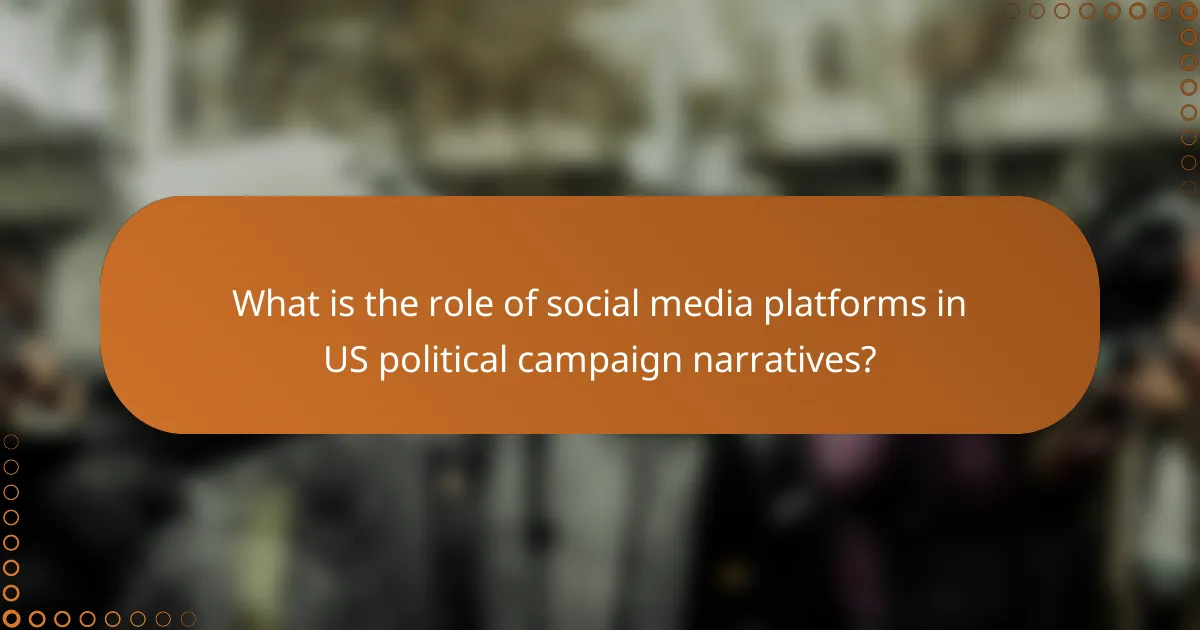 What is the role of social media platforms in US political campaign narratives?